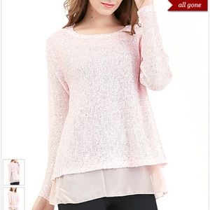 Pink Sequin Bow-Back Tunic