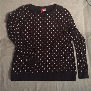 H&M Mini Skulls Oversized Sweatshirt