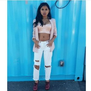 Pink over sized blazer