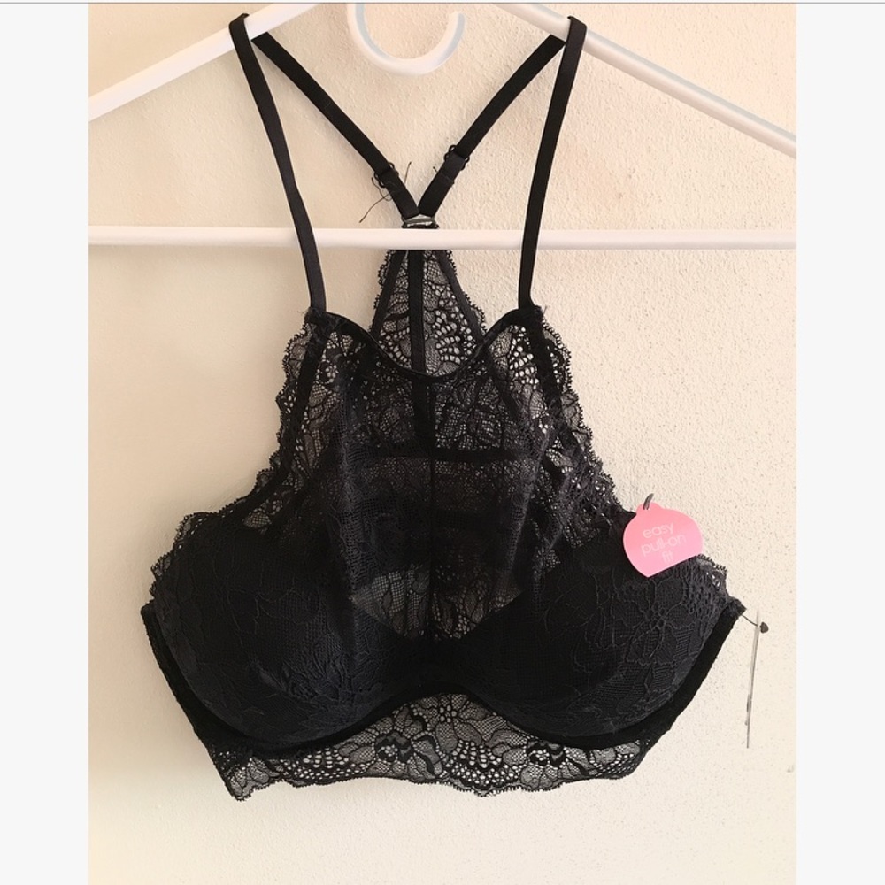XOXO Lace Pull Over T-shirt Bra bralette halter