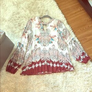 Floral/paisley boho top