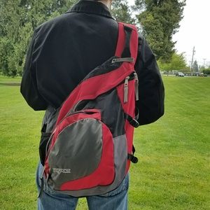 JanSport back saver large sling backpack.