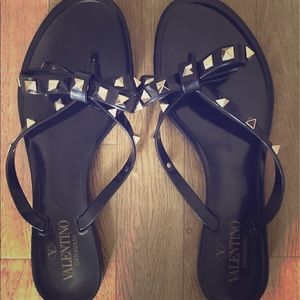 Valentino Rockstud Jelly Sandals