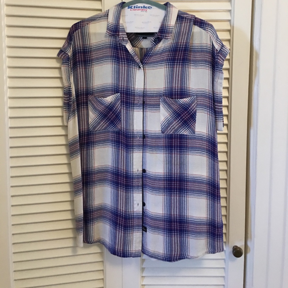 Rails short sleeve plaid button down