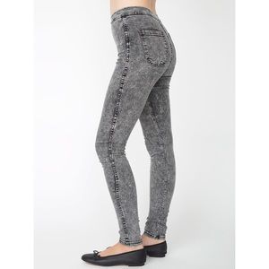American Apparel Black Acid Wash Easy Jean