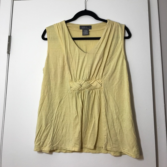 Mark Eisen Yellow Tank Blouse - Picture 2 of 4
