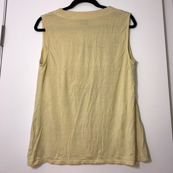 Mark Eisen Yellow Tank Blouse - Picture 4 of 4