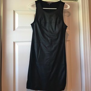 Black faux leather Express mini dress