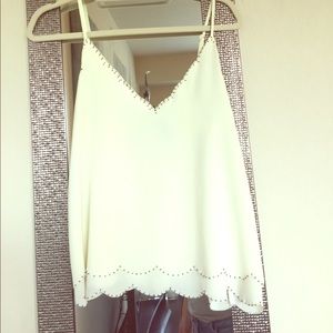 White dressy tank