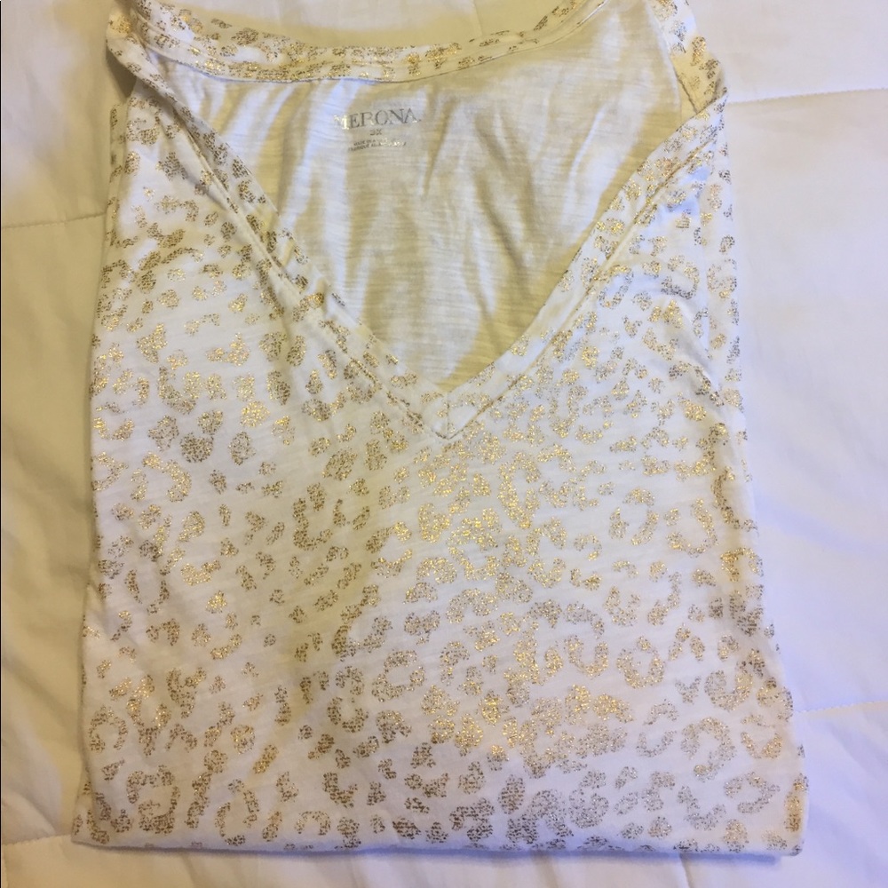 Merona Gold Leopard Print T-shirt
