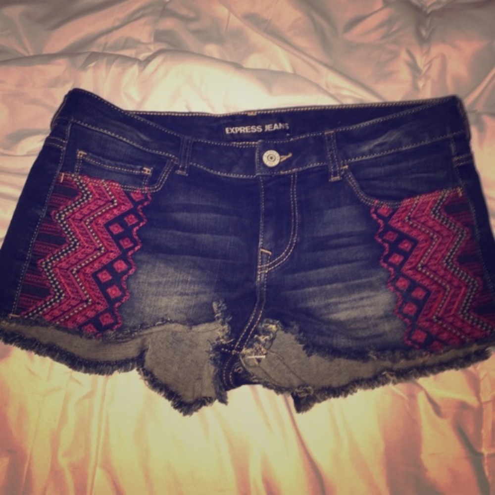 Express Festival Denim Shorts
