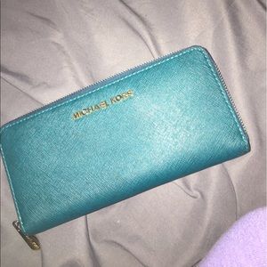 Michael Kors teal wallet