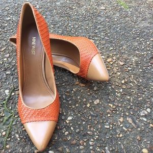Nine West Two Tone Woven Heels