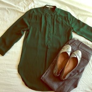 Green Popover Blouse