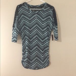 NEW No Boundaries Chevron Mint Black Top MEDIUM