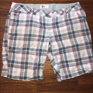Women's plaid shorts