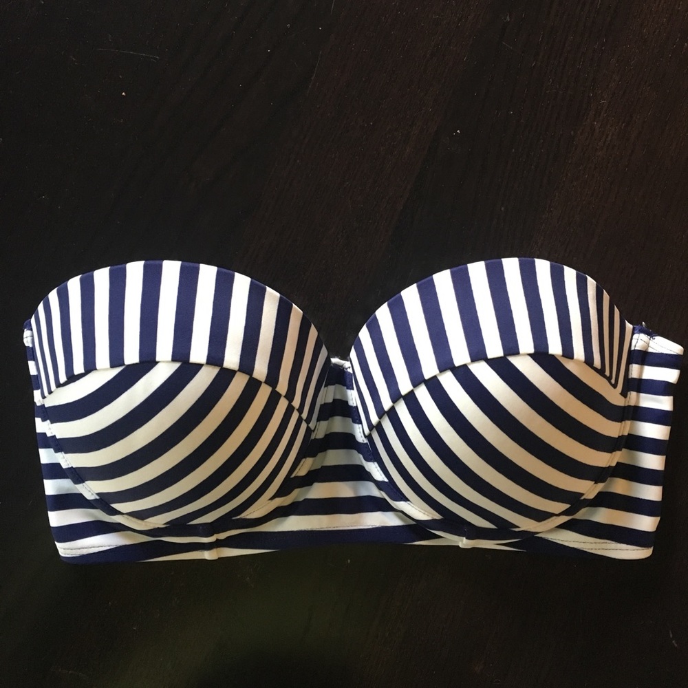 Vintage style striped bikini top