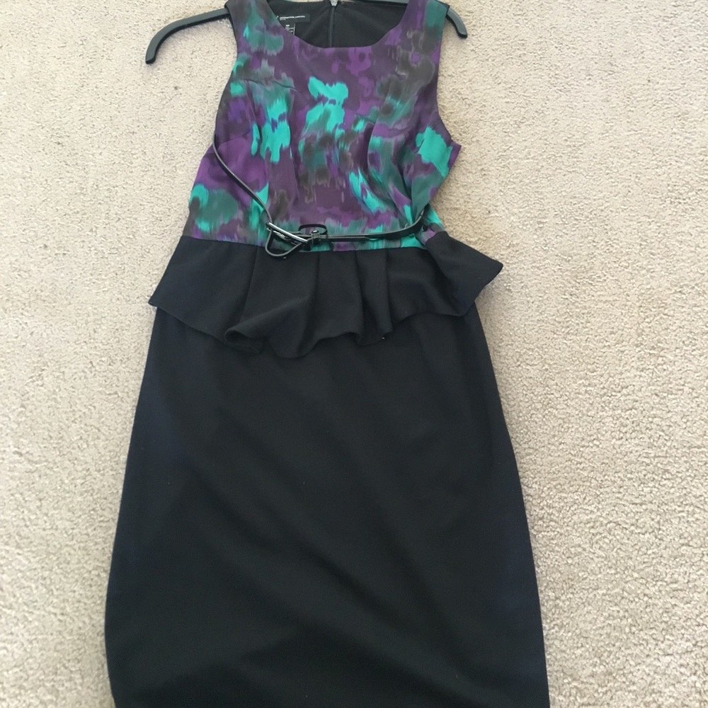 Plum dress Inc dress with belt