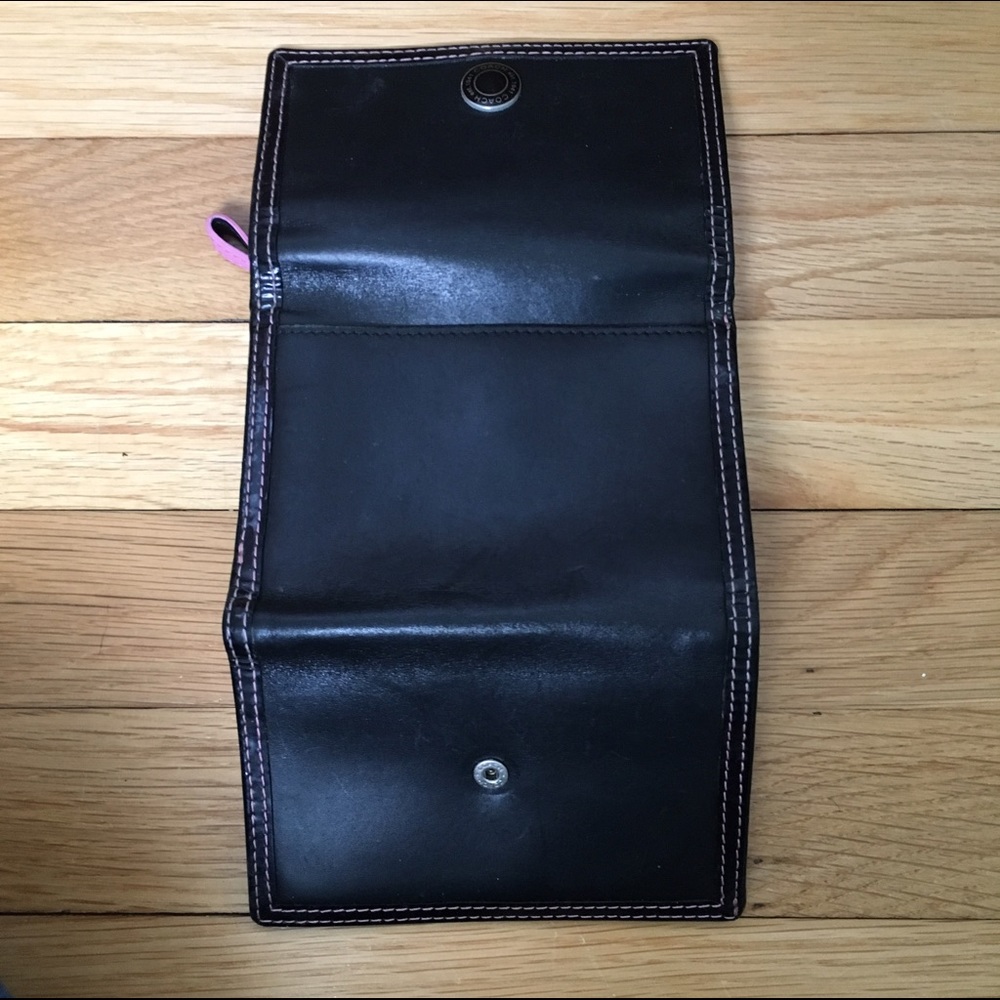 Coach Pink and Black Wallet