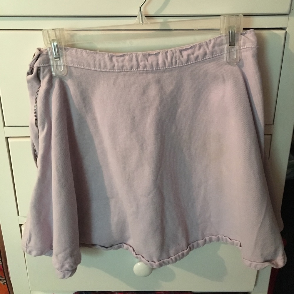Violet lilac American Apparel circle skirt denim