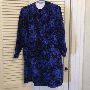 Madewell Blue silk shift dress