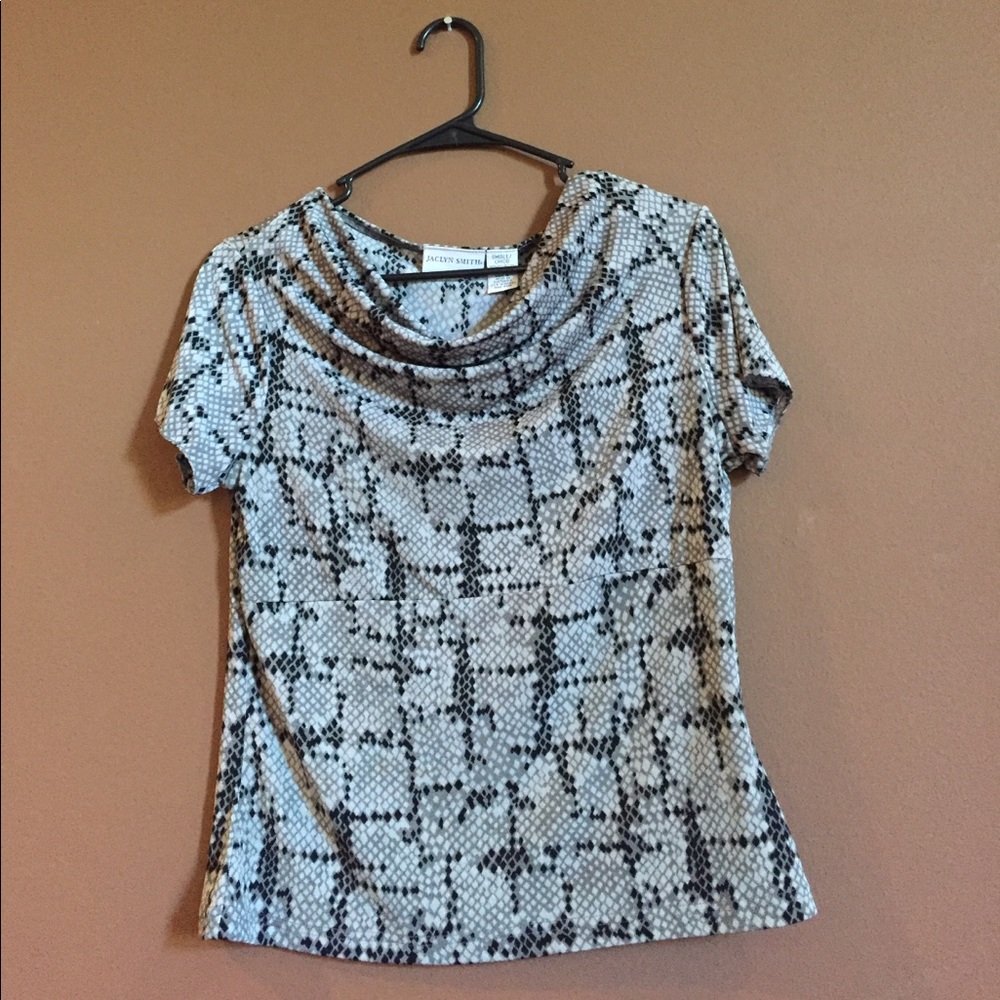 Silky cute swoop neck top