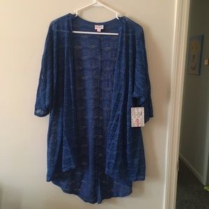 Small LulaRoe NWT Lindsay blue lace
