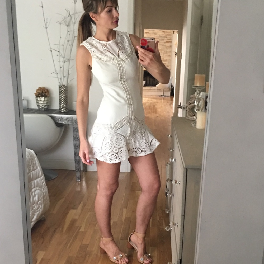 White mini dress