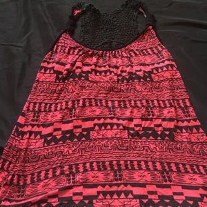 Lace back detail Aztec print tank - Rue 21 small