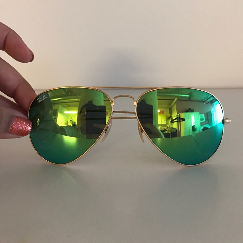 Ray Ban Aviator Flash Lenses- Green Flash