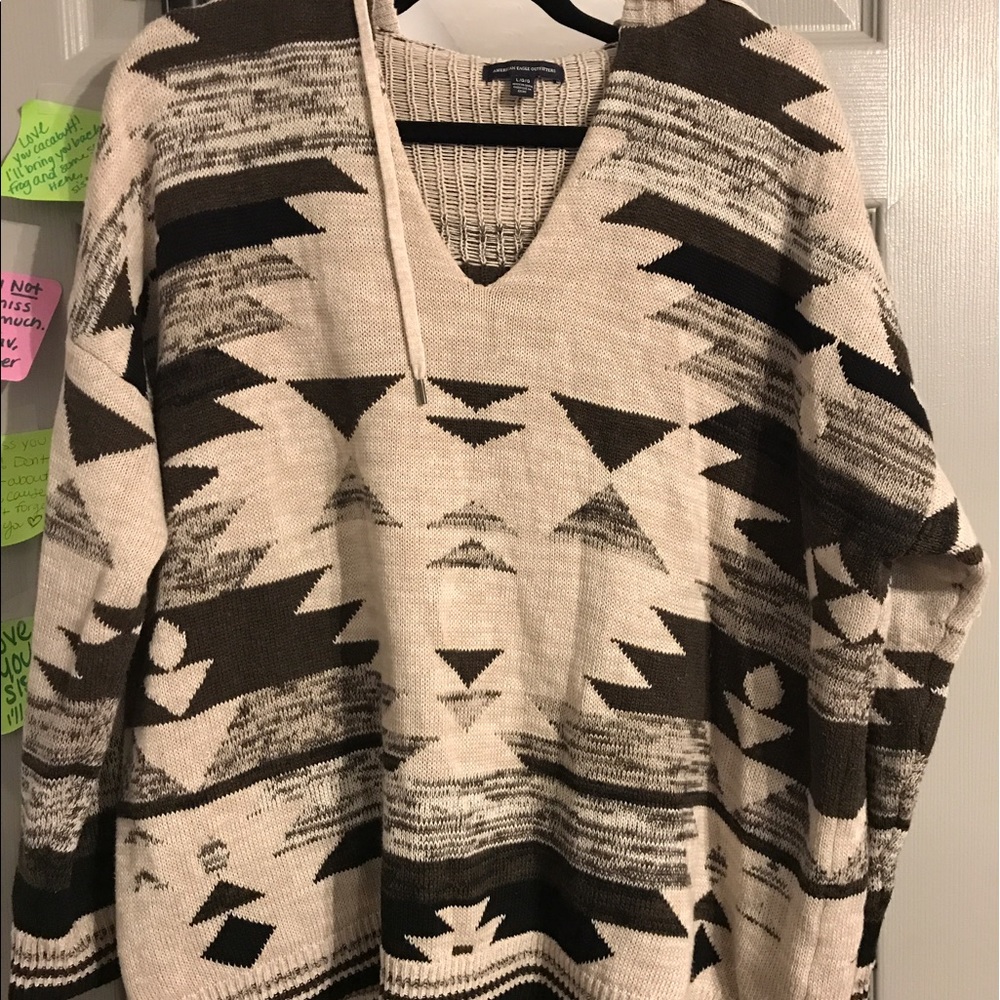 Tribal hooded sweater