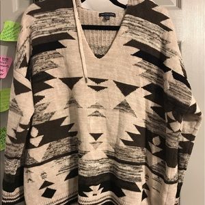Tribal hooded sweater