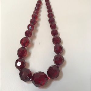 Deep Red Gem Necklace