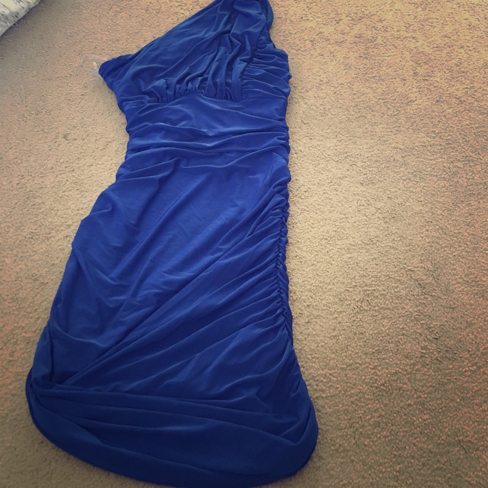 One shoulder stretch dress