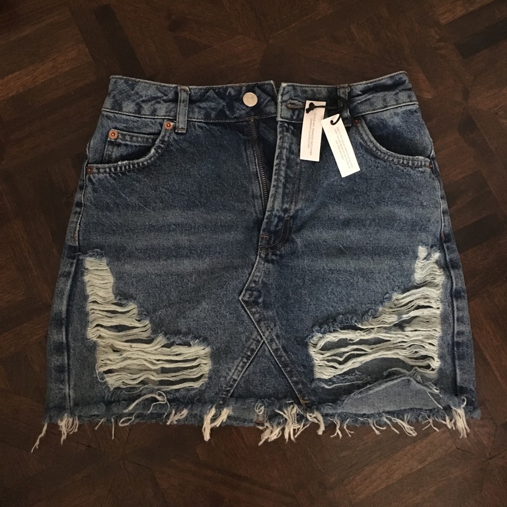 Topshop denim skirt