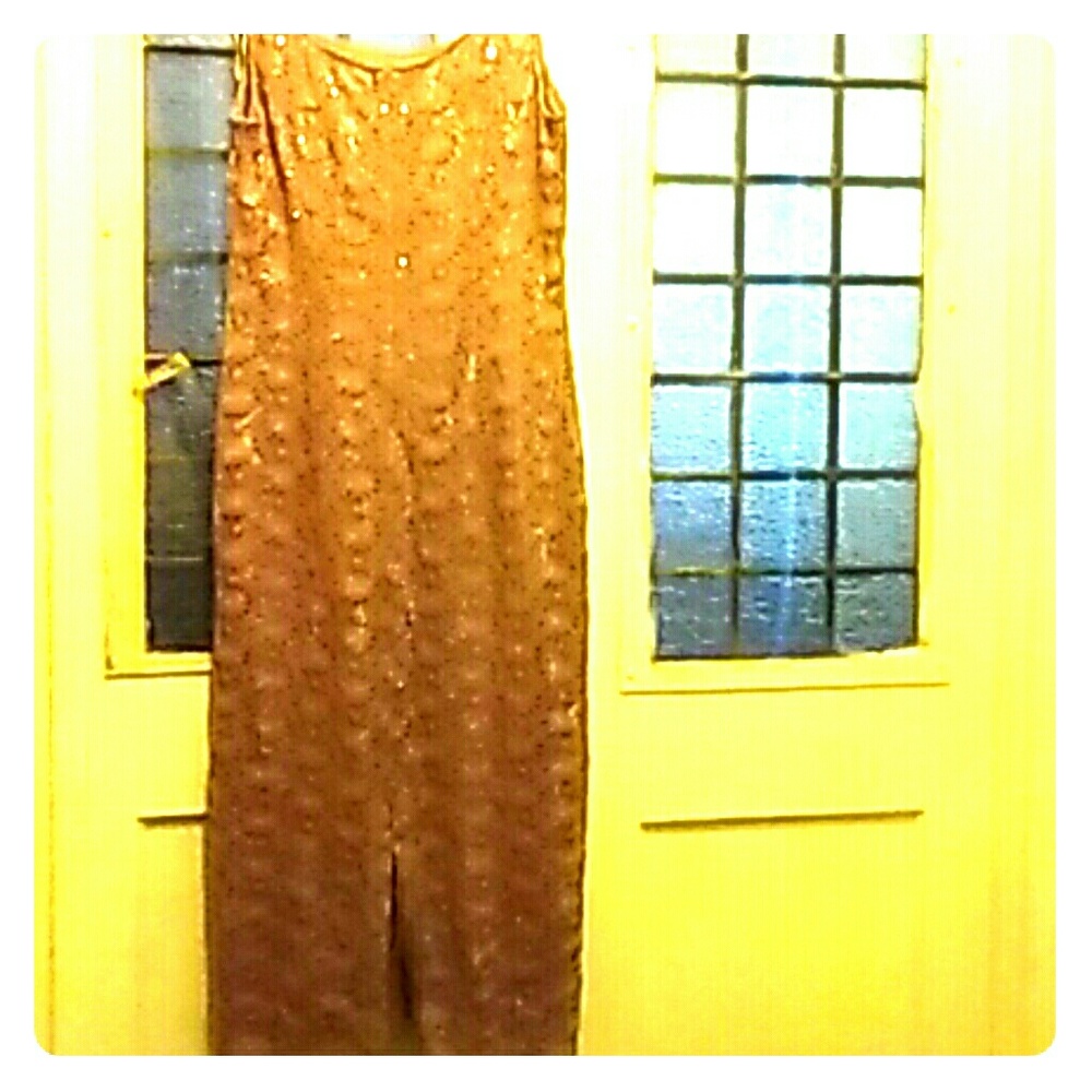 Tan mid dress by R and M Richards