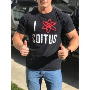 I LOVE COITUS Big Bang Theory T-shirt Size: M