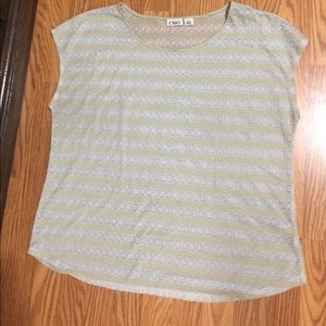 Cato Lace Tan Shirt X-LARGE