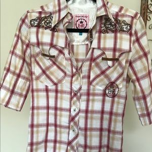 English Rose by English Laundry plaid shirt