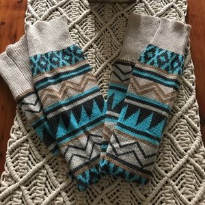 Free People boho leg warmers