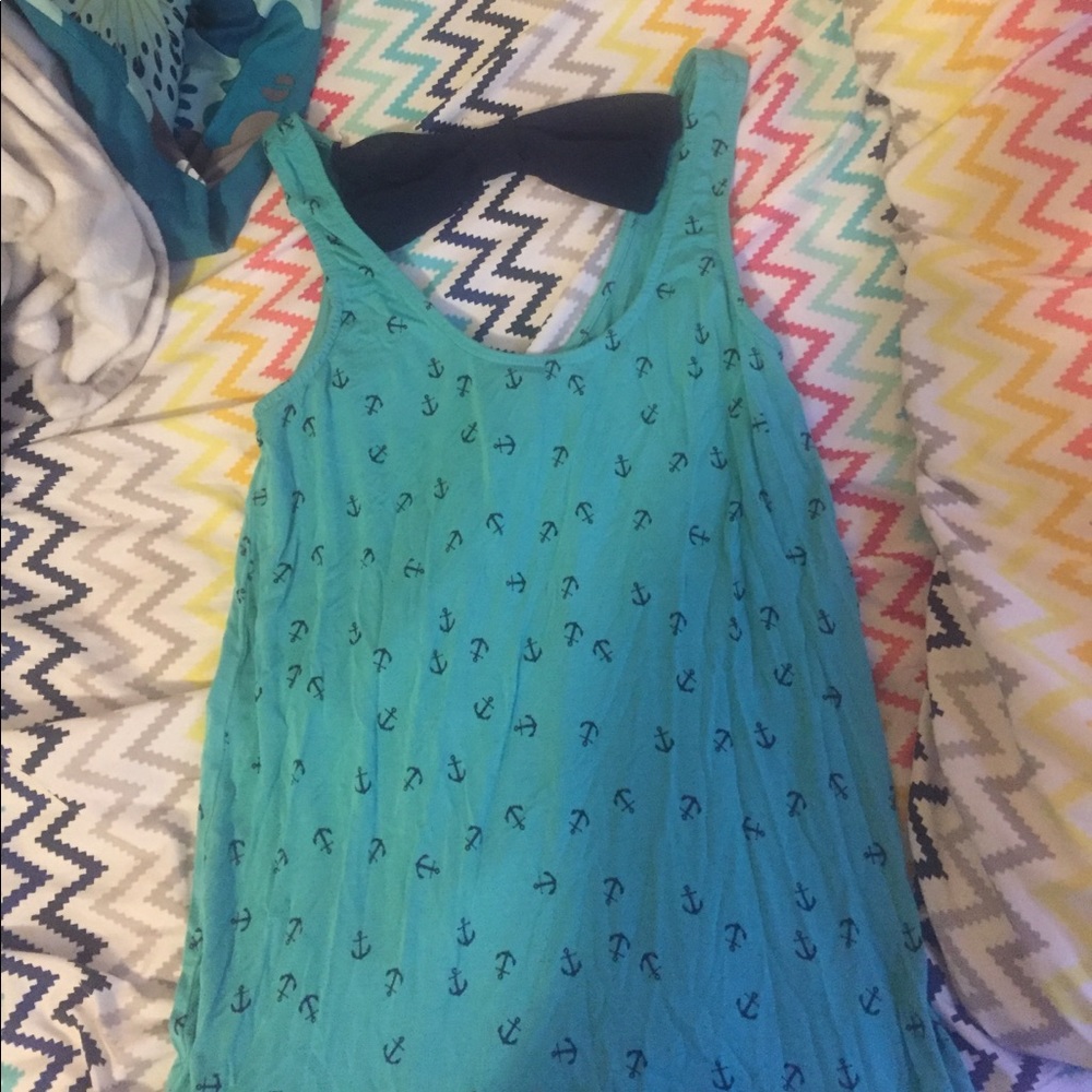 Blue and teal tank