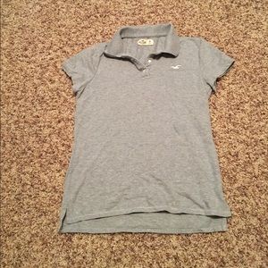 *CLOSET CLOSING* Gray HOLLISTER polo