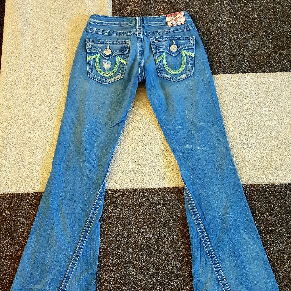 True Religion twisted leg jeans