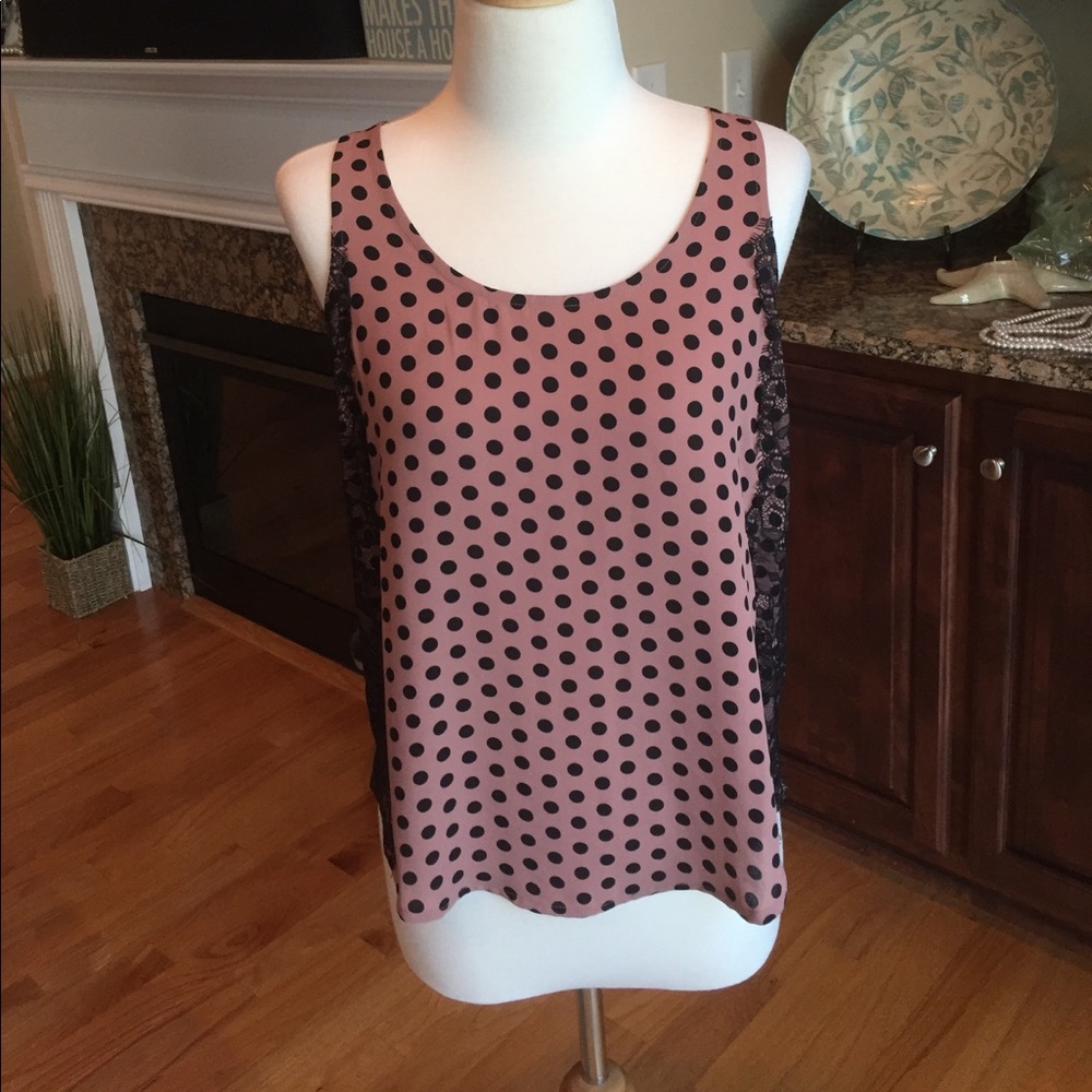 LOFT polka dot sleeveless top