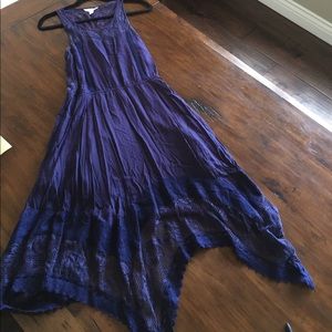 Navy Dress w Lace Trim Sz M