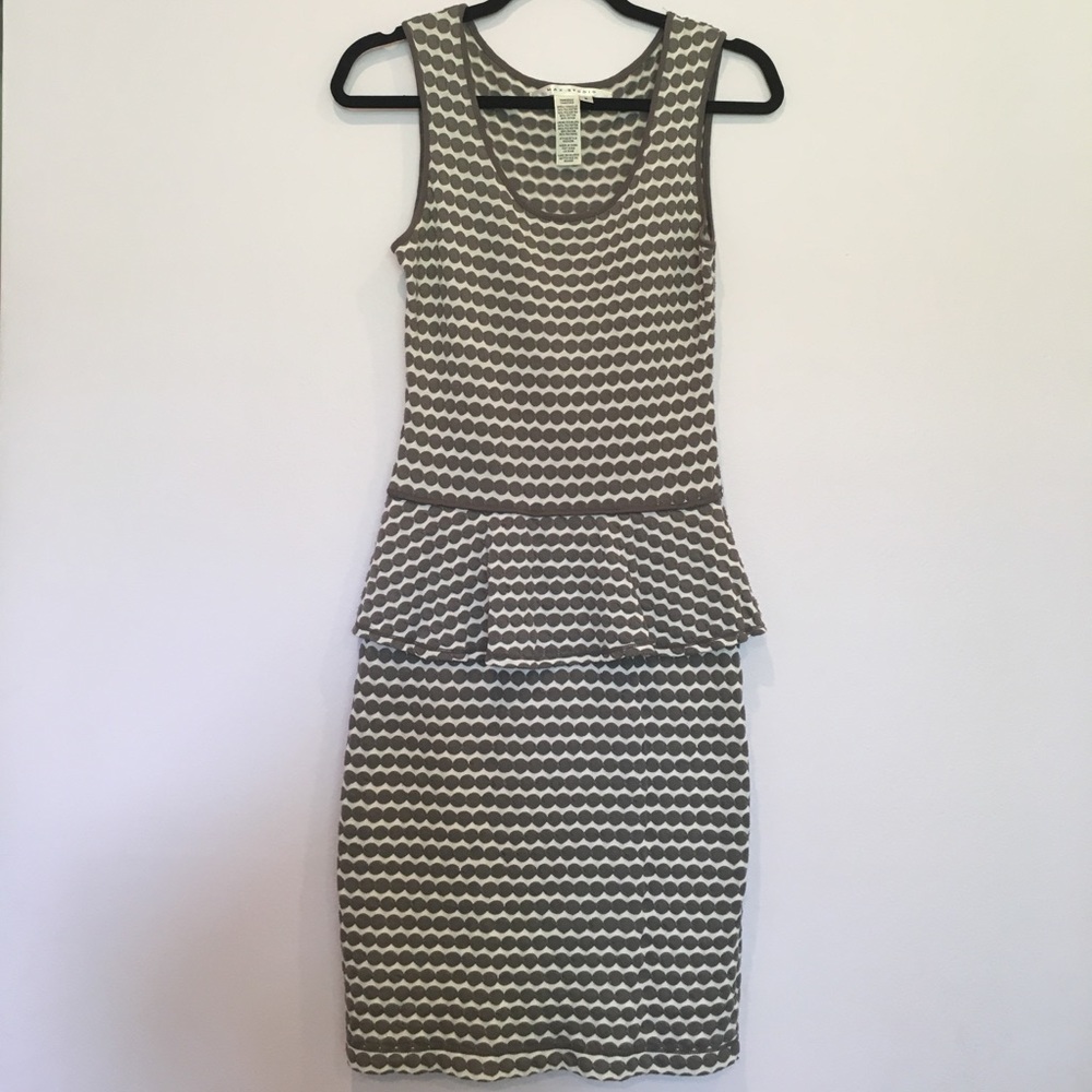Max Studio Peplum Polka Dot Dress
