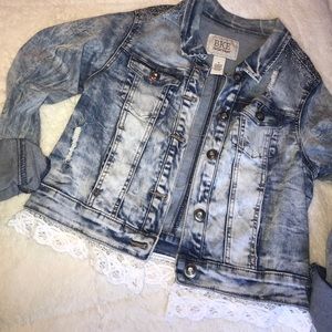 BKE Embellished Jean Jacket sz M