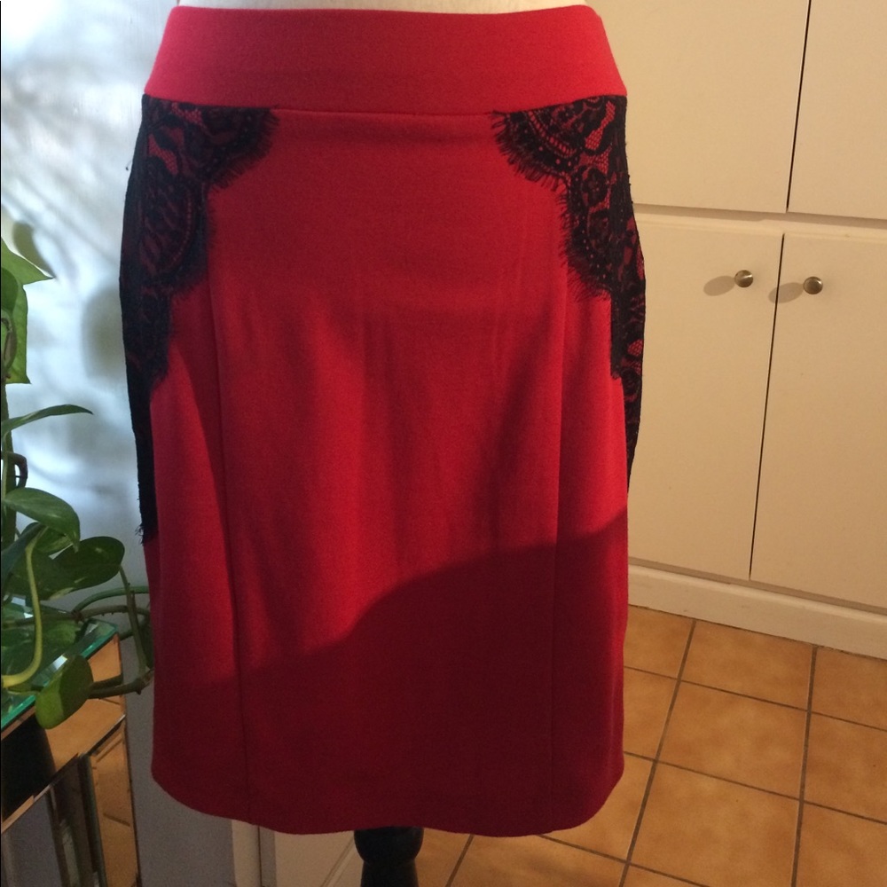 Cute red/ lace skirt