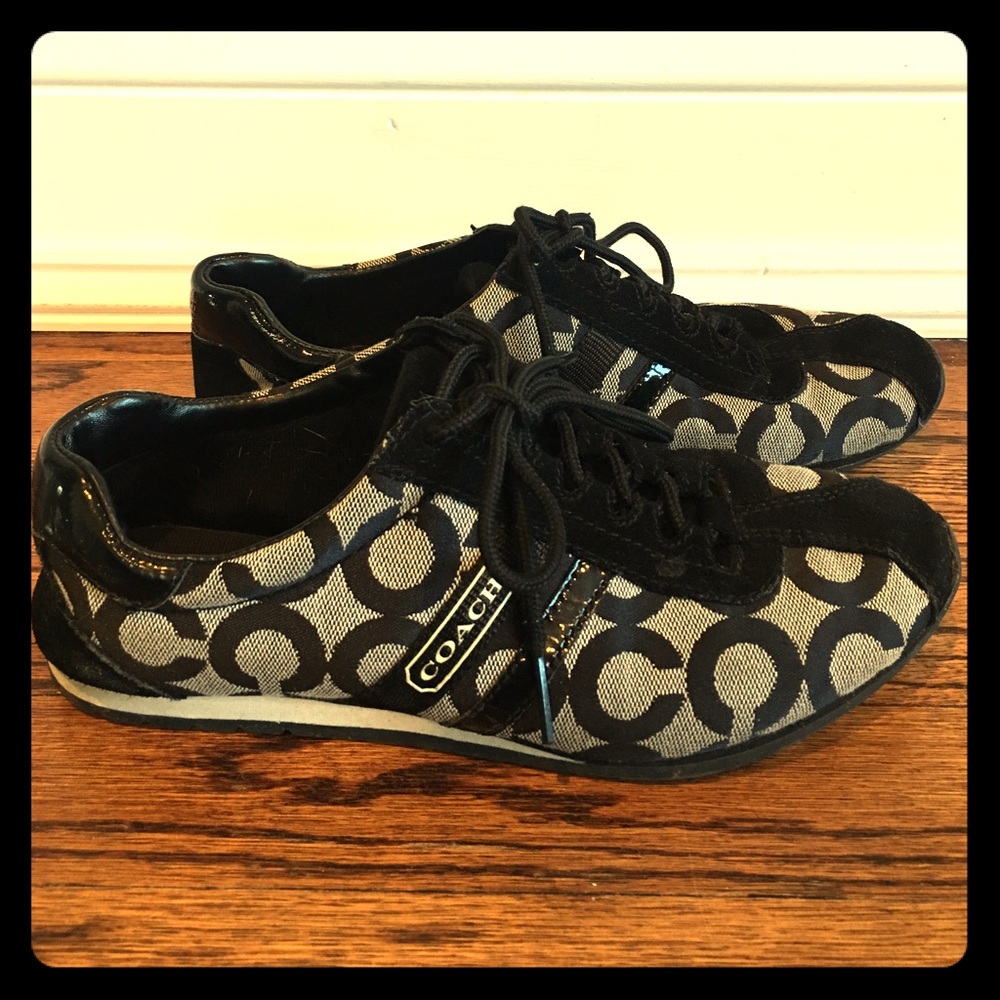 Coach Kathleen Black and Gray Sneakers size 7.5