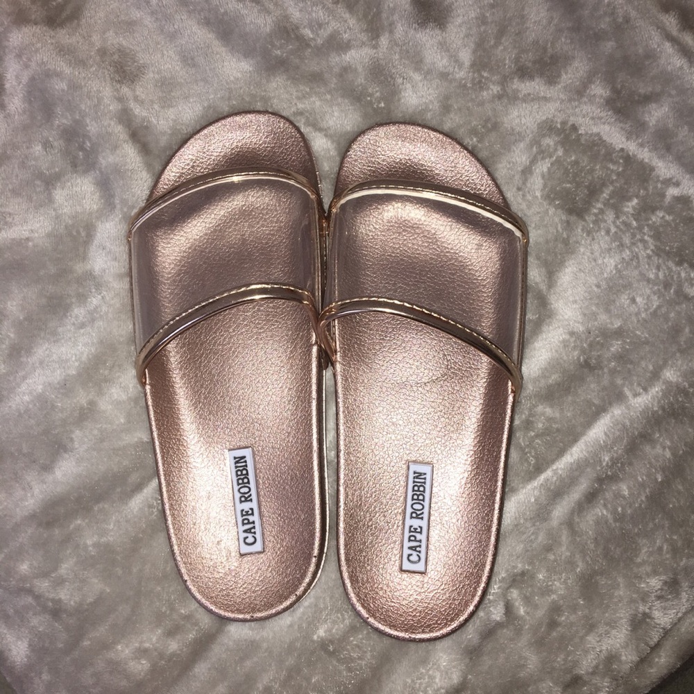 Rose gold slides